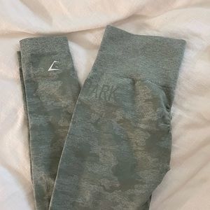 Gymshark green camo seamless leggings
